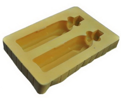 Plastic packaging with flocking FP-002