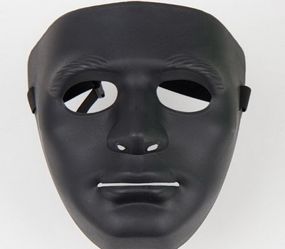 Black plastic mask customized MK-002