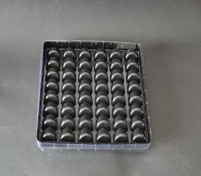 PET macaron blister packaging with 48 holders MC-002