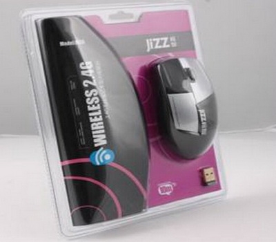 Plastic clamshell blister packaging for mouse and USB set ED-003