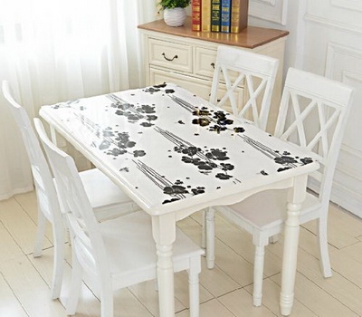 Transparent plastic table mat with printing OP-002