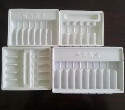 White plastic medicine blister packaging inner tray with multi holders MP-012