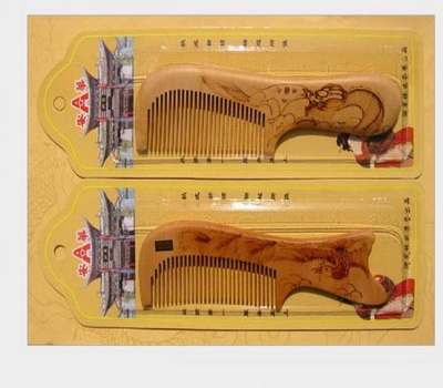 Plastic blister card packaging for wooden comb OP-006