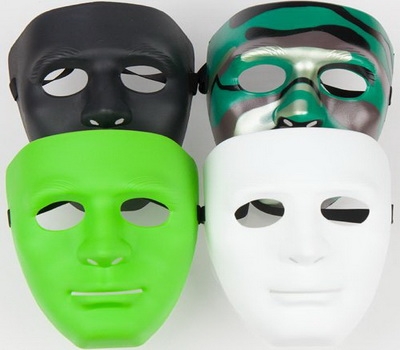 Multi color plastic face mask MK-007