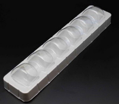 Plastic white tray and clear cover for macaron packaging MC-015