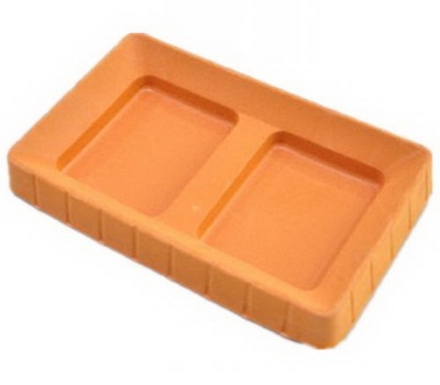 Yellow plastic inner flocking tray packaging FP-013
