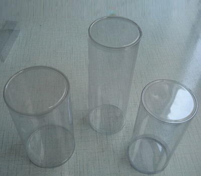 Transparent plastic barrel packaging box PL-010
