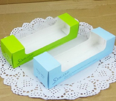 Paper gift box with transparent window for cookies PA-012