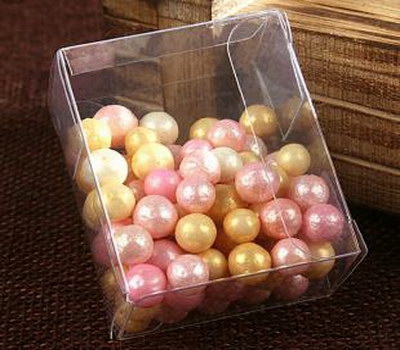 Transparent plastic folding box for packing small beads PB-024