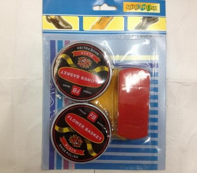 Plastic blister card for shoe polish OP-010