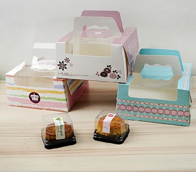Plastic packaging box for small cake or cookies FD-026