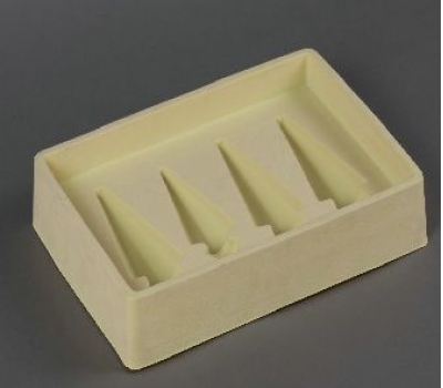 Light yellow plastic blister inner tray flocking packaging FP-019