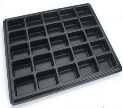 Black recycling electronic plastic box packaging tray ED-020