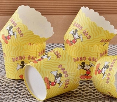 Hot sale different shapes baking cups PE film paper cupcake packaging PA-020