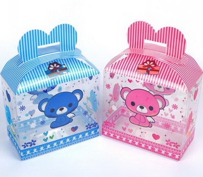 Clear plastic PVC folding box for gift packaging PB-003