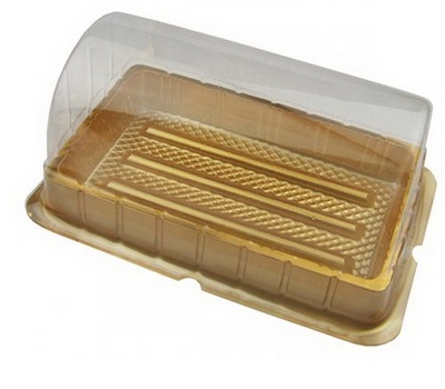 Plastic PET packaging box for cake or bread FD-004