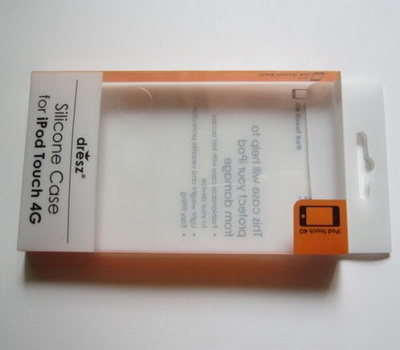 Clear PVC folding packing box with EURO hanging hole PB-008