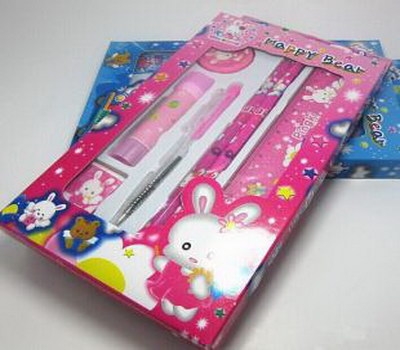 White blister card packing for stationery 6 in 1 set ST-004