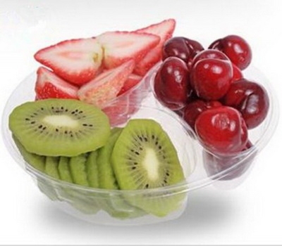 Clear food grade PET plastic bowl for fruit FD-020