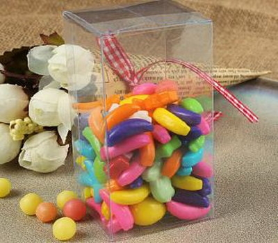 Clear plastic folding box packaging for candy PB-022